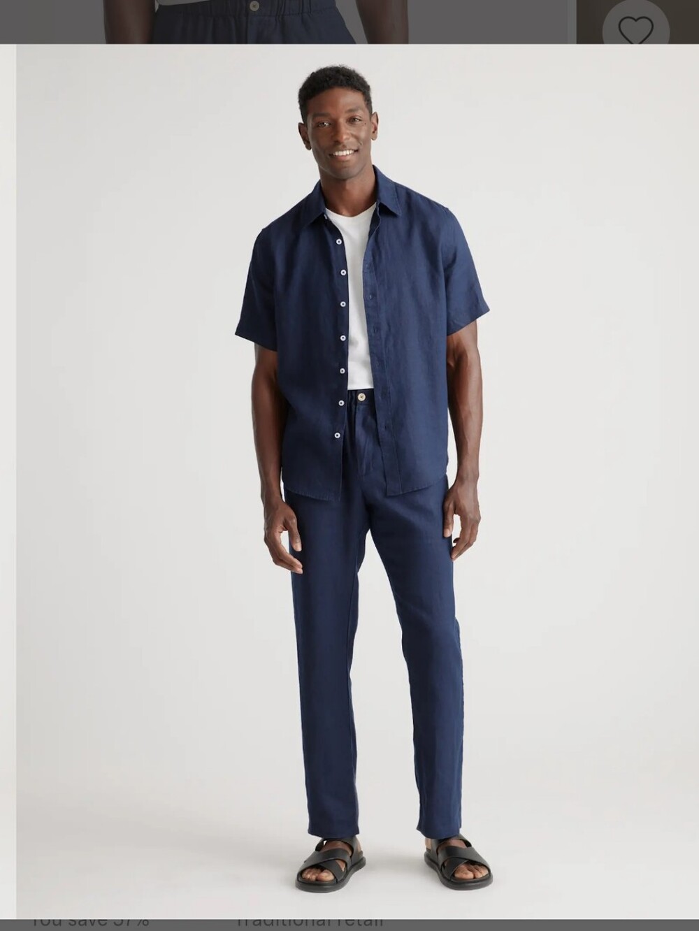 Quince European Linen Pants In Navy